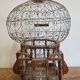 Vintage wooden and metal birdcage (1930s)