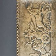 Bronze pocket tray signed Max Le Verrier. Antique scene. Dimensions 15 x 8 cm.