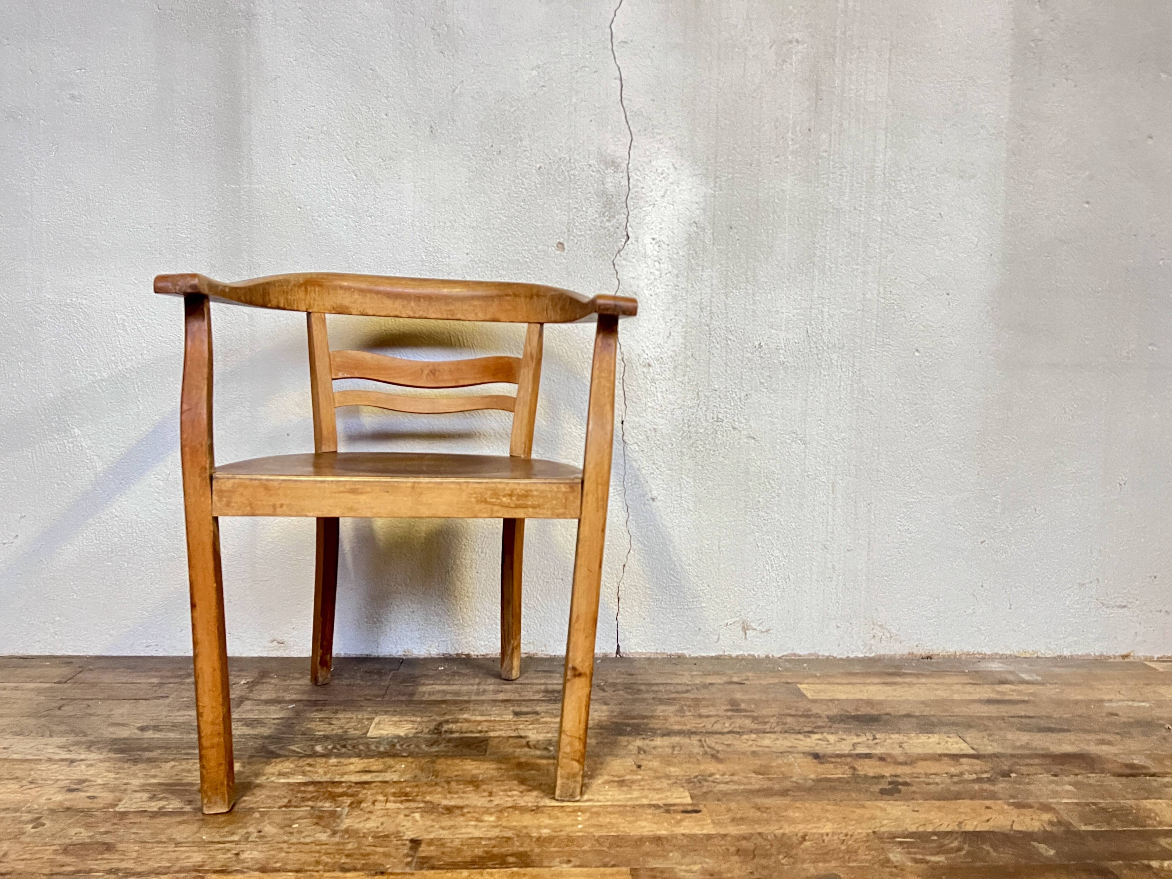 Vintage beech armchair