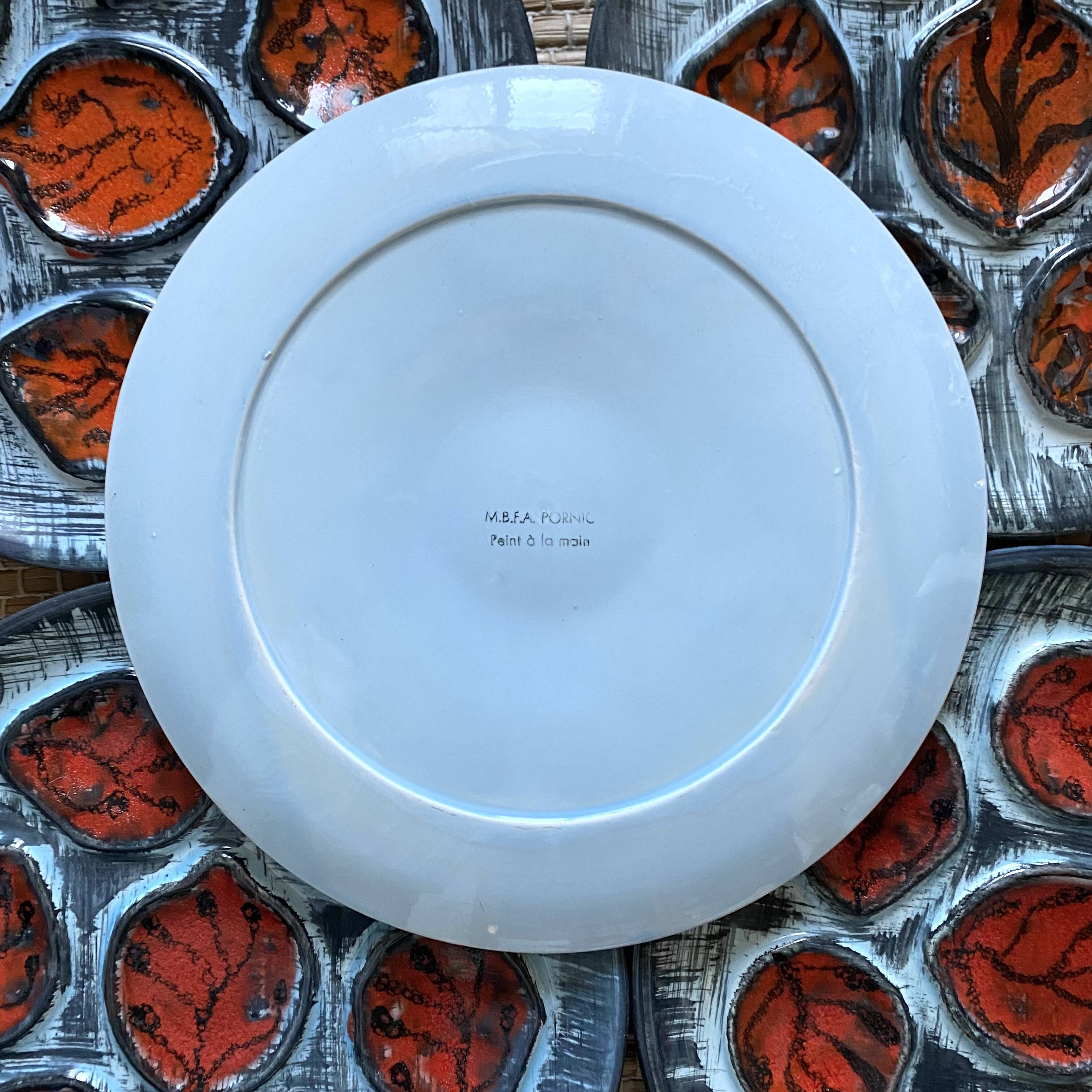 Vintage MBFA Pornic oyster service, 1960