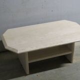 Vintage travertine coffee table, Italy 1970