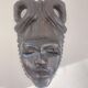 Ancient Carved Ebony Wood Mask (2.9kg) - Tribal / Ethnic Art - 25cm