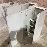 Series of 10 white laqué metal wall light 1960s