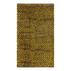 Hand-Knotted Checkered Tulu Rug. 100% Wool. Brown & Mustard Yellow Carpet. Custom Options Available