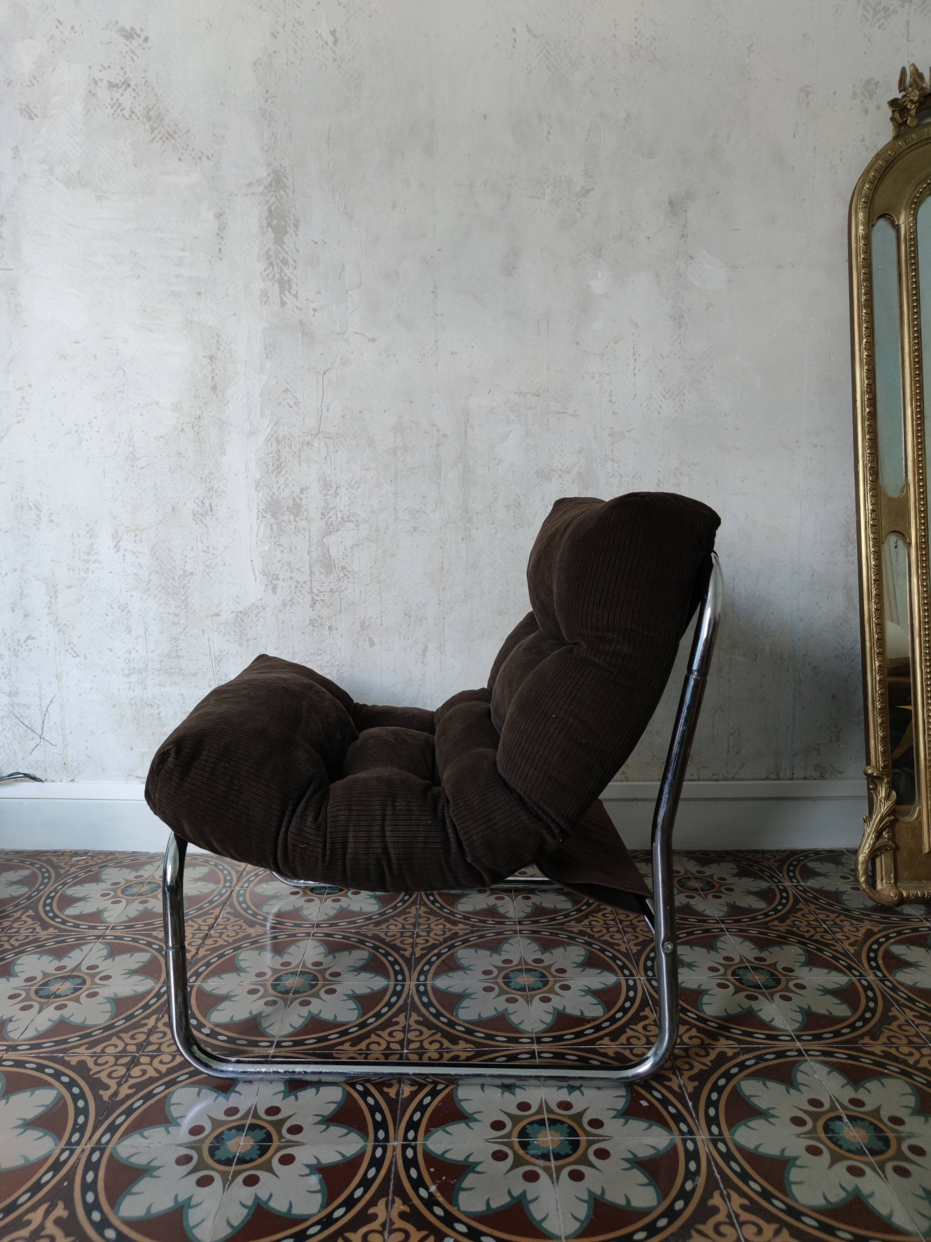 Fauteuils en velours vintage