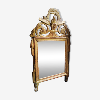 golden wood mirror