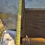 Set of 2 vintage bamboo rattan bedside shelves