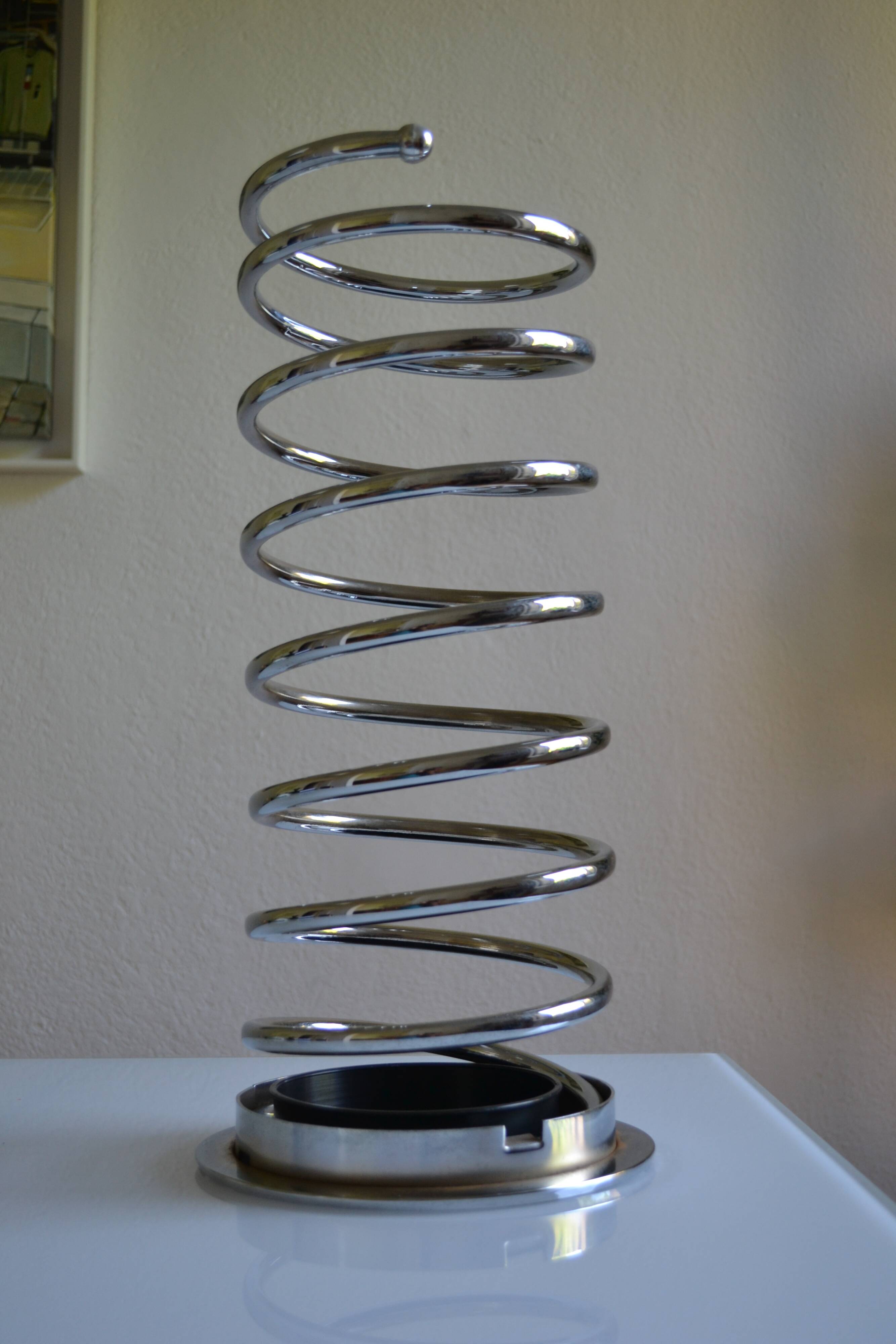Chrome metal spring umbrella holder