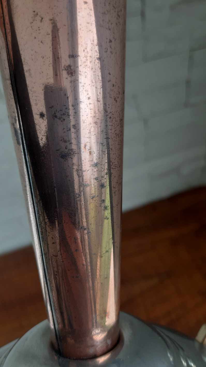 Copper and aluminum mushroom lamp