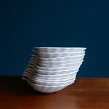 12 scallop shells porcelain biscuit