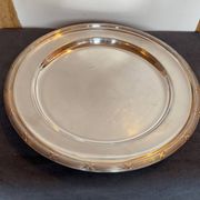 Large serving platter, silver-plated, Fracalanza, Brazil, 20th century.