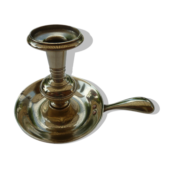 Brass hand candle holder