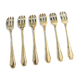 6 small forks in gold gilded with fine vintage gold
