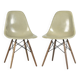 Grey Yellow Pair (2) Vitra Vintage Original Eames DSW Side Shell Chairs