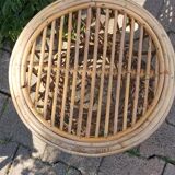 Pair of vintage rattan stools