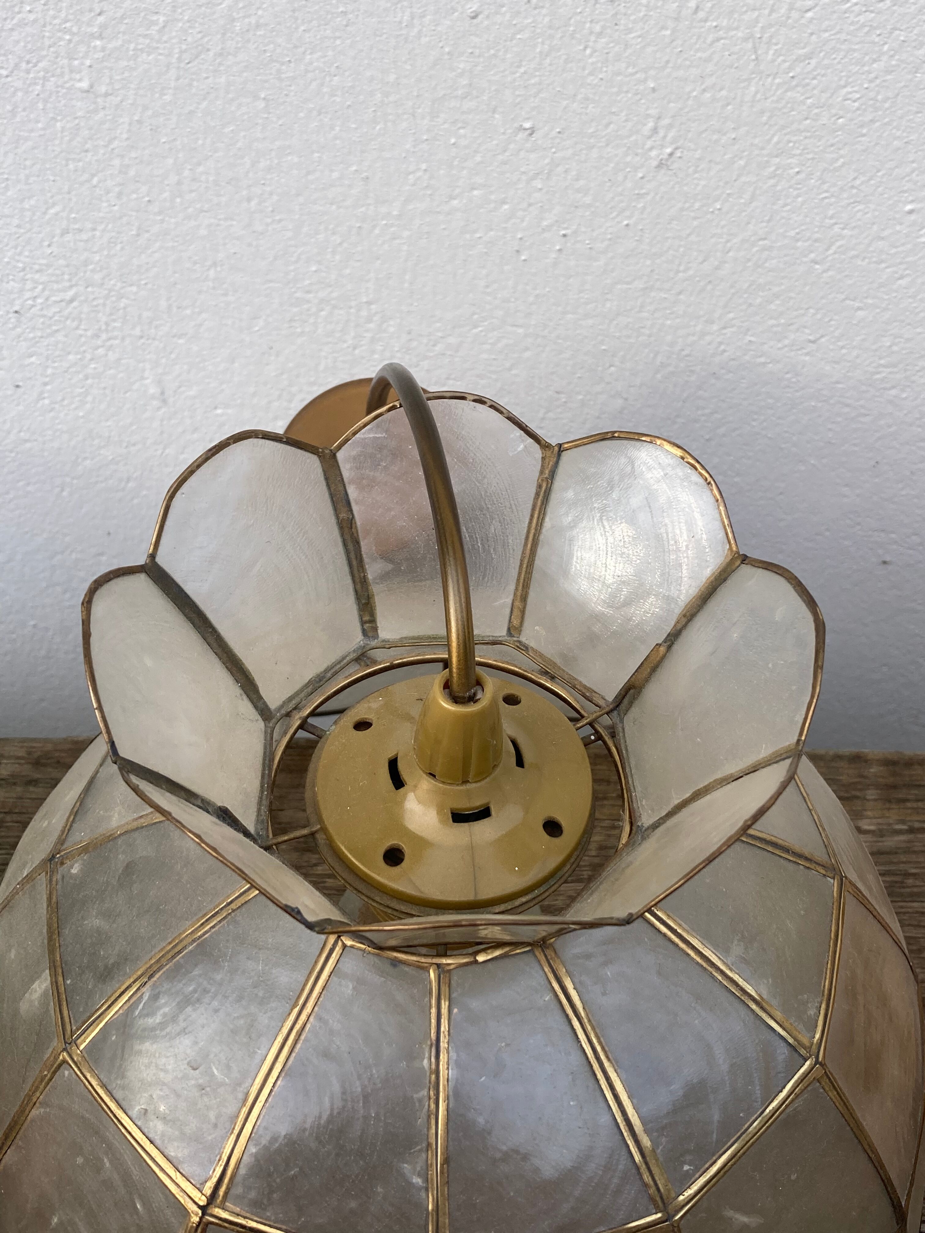 Suspension in mother-of-pearl and lotus brass 1950