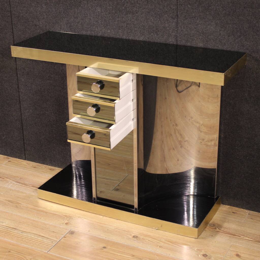 Console miroir design italien années 70