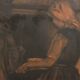 Modern painting by Giuseppe Siccardi, chalks and pencils on paper from the 1900s.