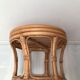 Canning rattan chair and vintage foot rests