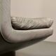 Fauteuil de salon italien en cuir gris, design accrocheur, par Ammanati & Vitello, années 1970