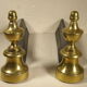 Pair of brass chenets