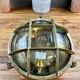 Vintage industrial brass clock – maritime/workshop style