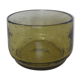 Coupe en verre bullé ocre