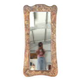 Grand miroir en cuir 