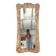 Grand miroir en cuir 