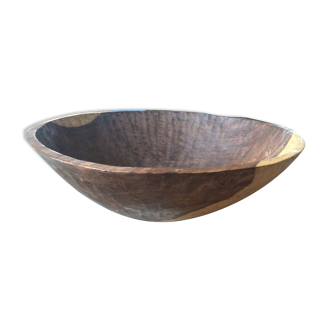 Massive wooden brutalist bowl