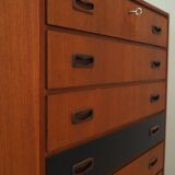 Teak chest of drawers, Danish design, 1970s, production: Denmark