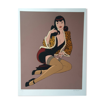 Signed and numbered lithograph - Poison Ivy Leopard by Philippe Berthet