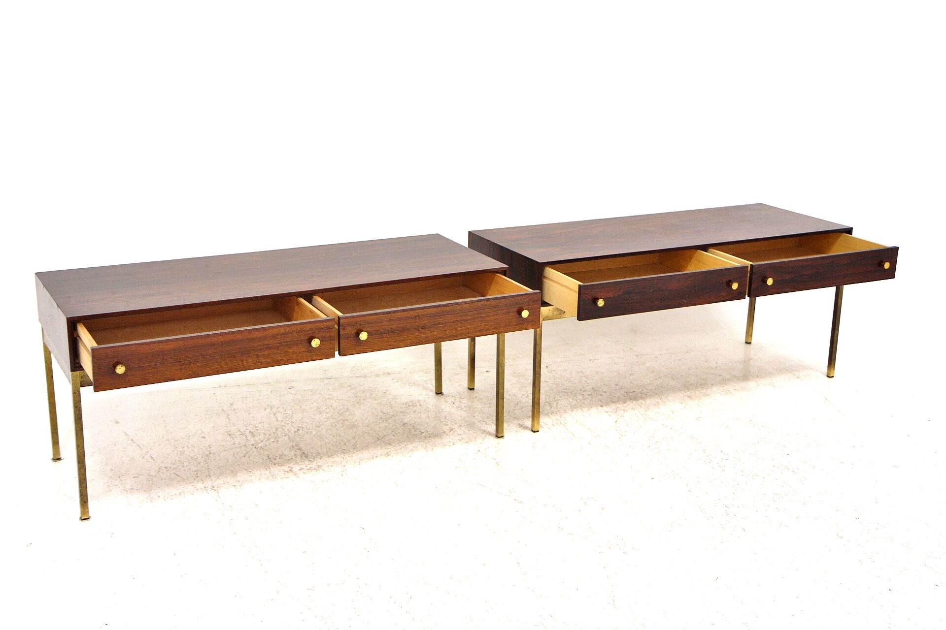 Set of 2 rosewood consoles, Poul Nørreklit, Denmark, 1970