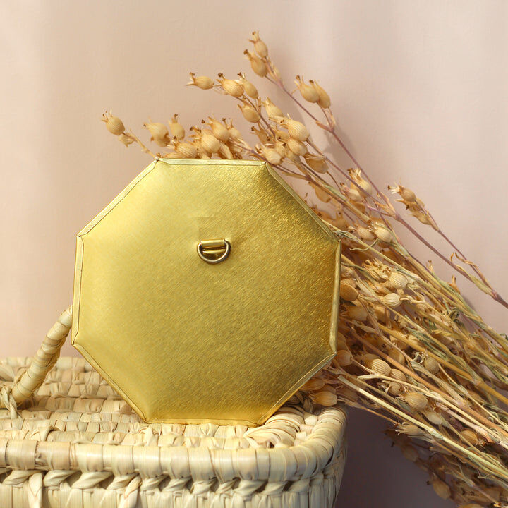 Mini brass mirror, 12 cm