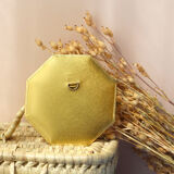 Mini brass mirror, 12 cm