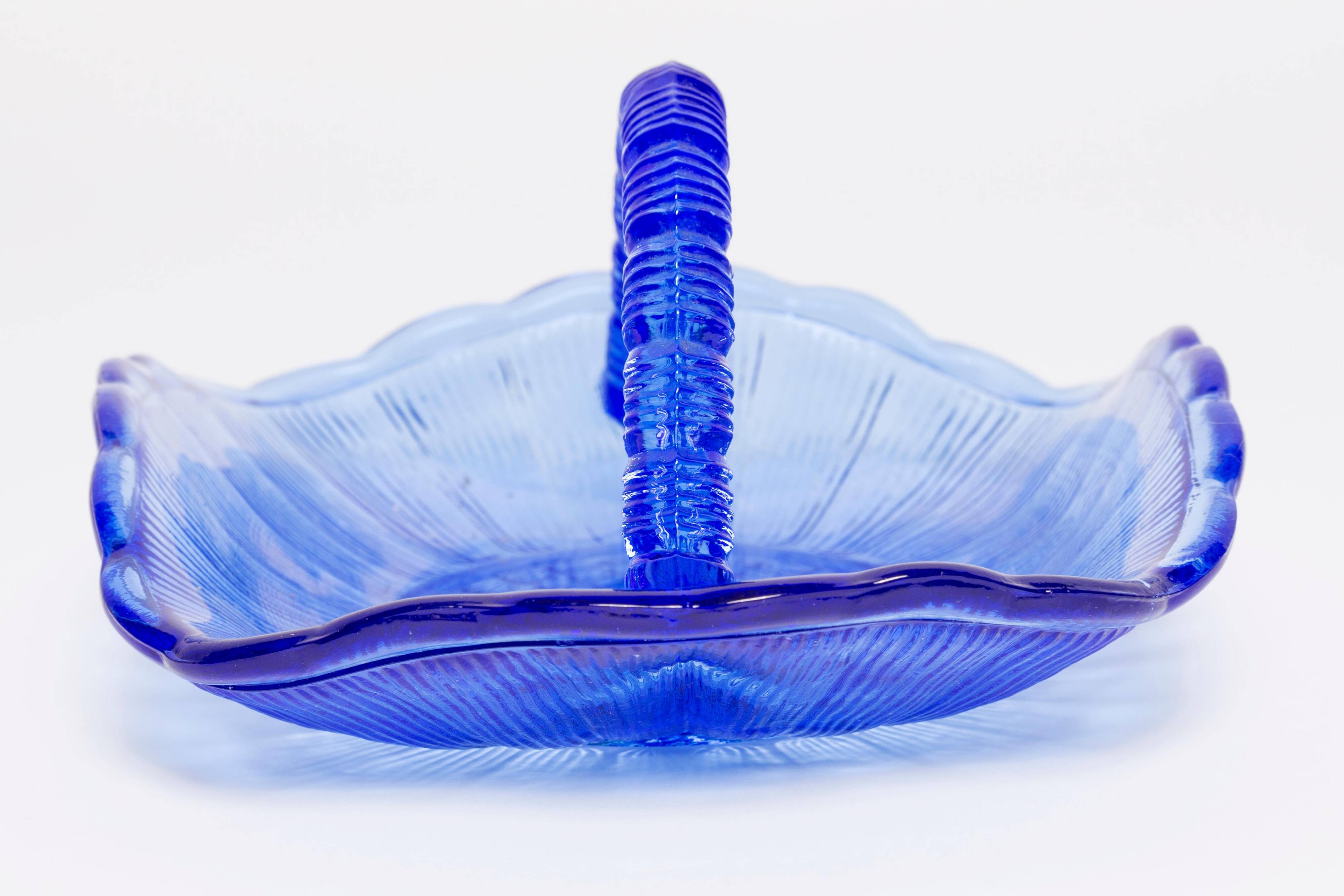 Vintage Blue Decorative Glass Bowl, Drost, Europe, 1960s
