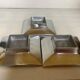 Three silver-plated metal trinket trays/candle holders