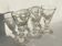 3 glasses old bistro thick aperitif