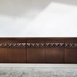 Graphical brutalist credenza, 1970s