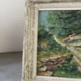 Peinture à huile balade en forêt Bailly