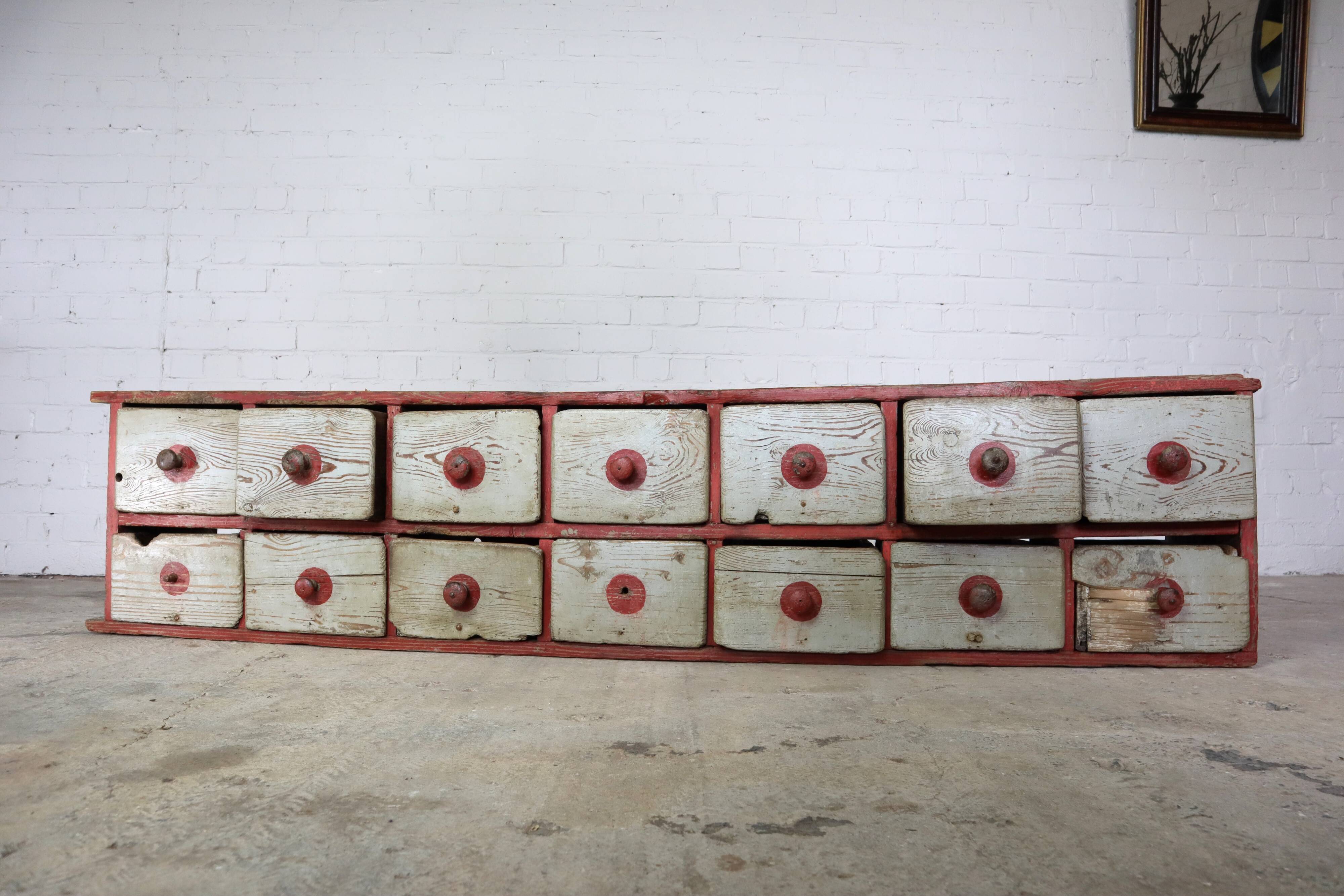 Antique workshop cabinet