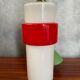 Old Opaline Pendant Light White & Red 70s Vintage