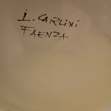 Floral vase from Faenza signed I.Carlini
