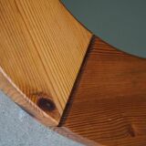 Wall mirror in solid pine by Glasmäster Markaryd, Sweden, 1960s.
