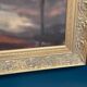Scandinavian Oil on Canvas – Interior Scene by Bente Berg – Vintage
