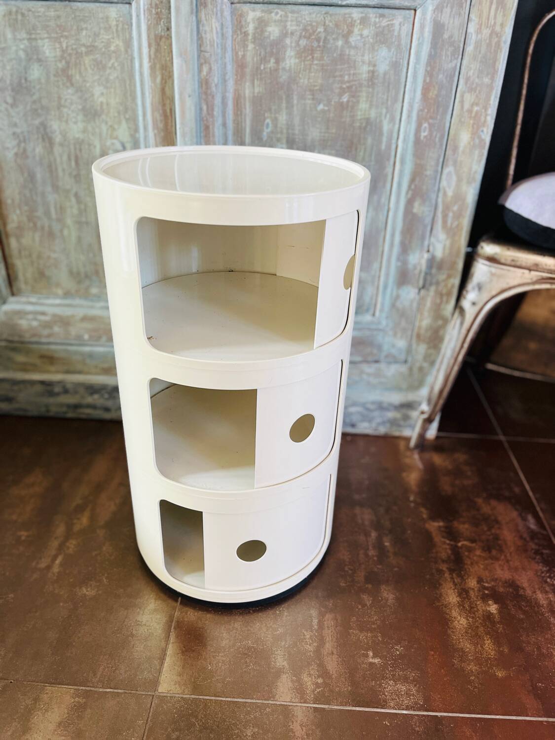 3-tier vintage componibili shelves by anna castelli for kartell