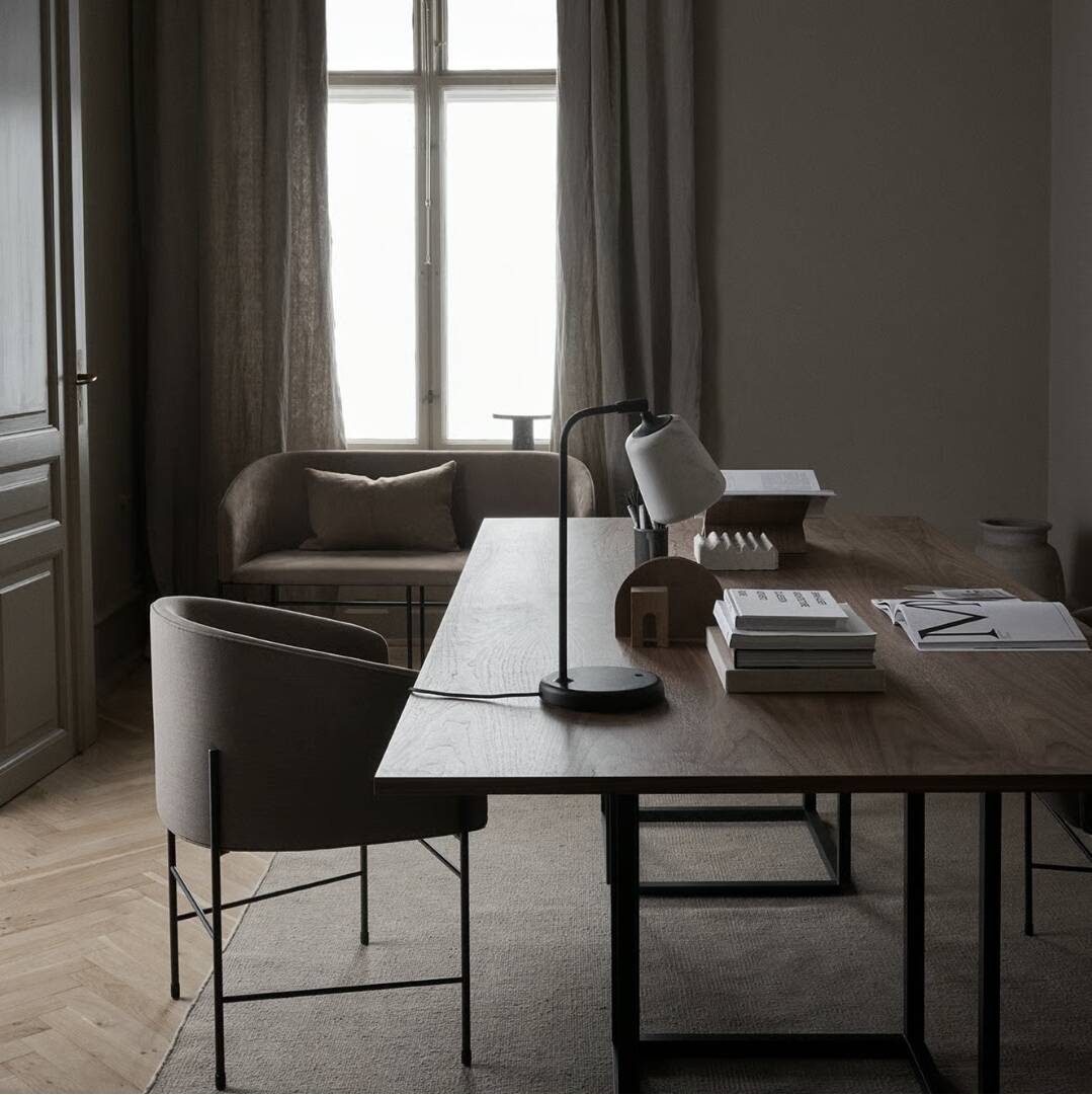 Lampe Material New Works  - Design Noergaard & Kechayas - Marbre/Acier