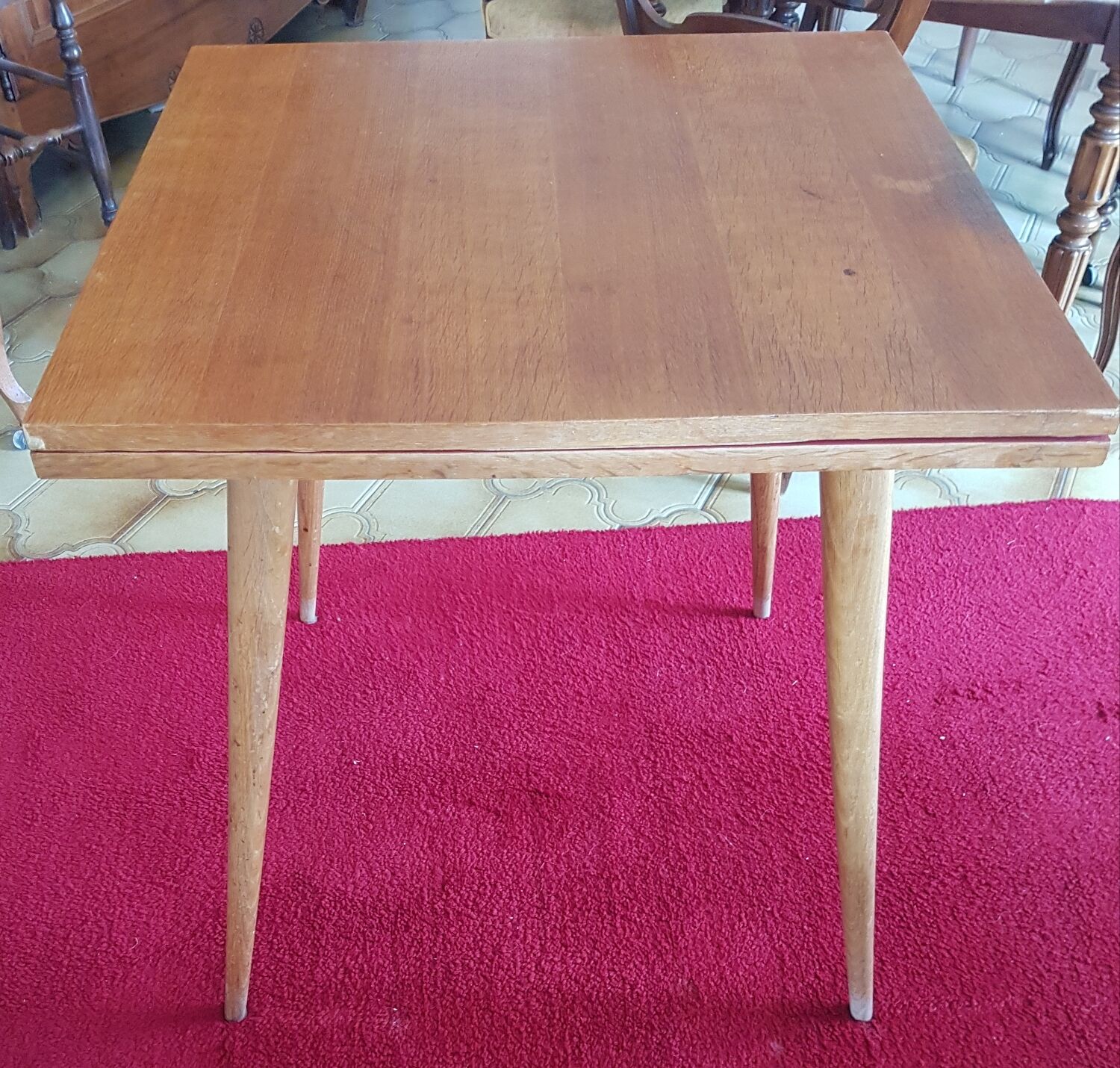 Table d'appoint vintage pieds compas scandinave