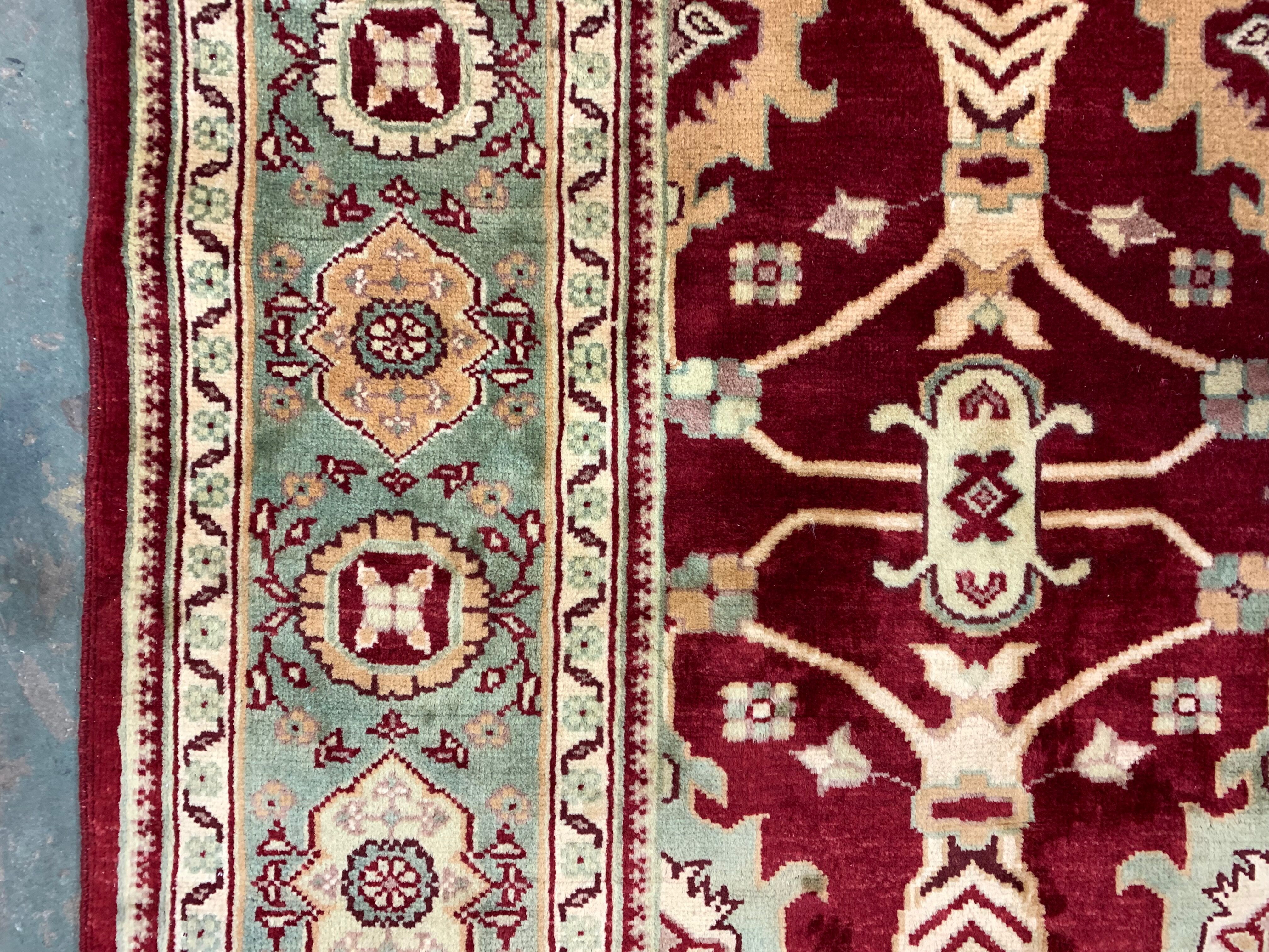 Fine afghan wool ziegler rug 275x183 cm