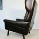 Vintage Danish mid-century Svend Skipper high back lounge chair 1965